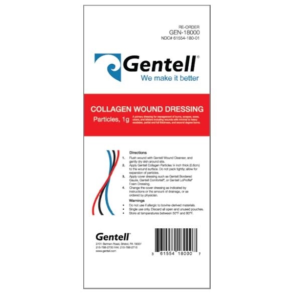 collagen wound dressing particles 1g, box of 10