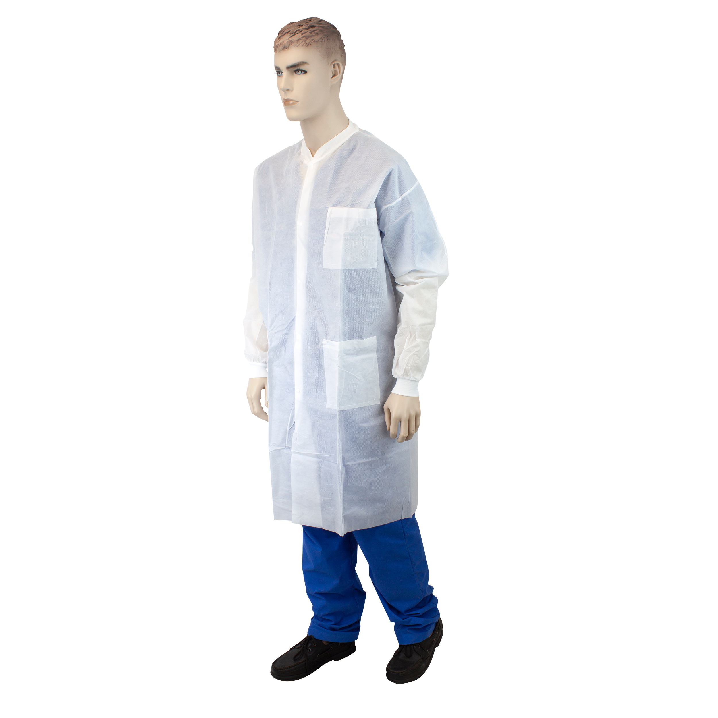 Lab Coat W/ Pockets: WHITE Medium
