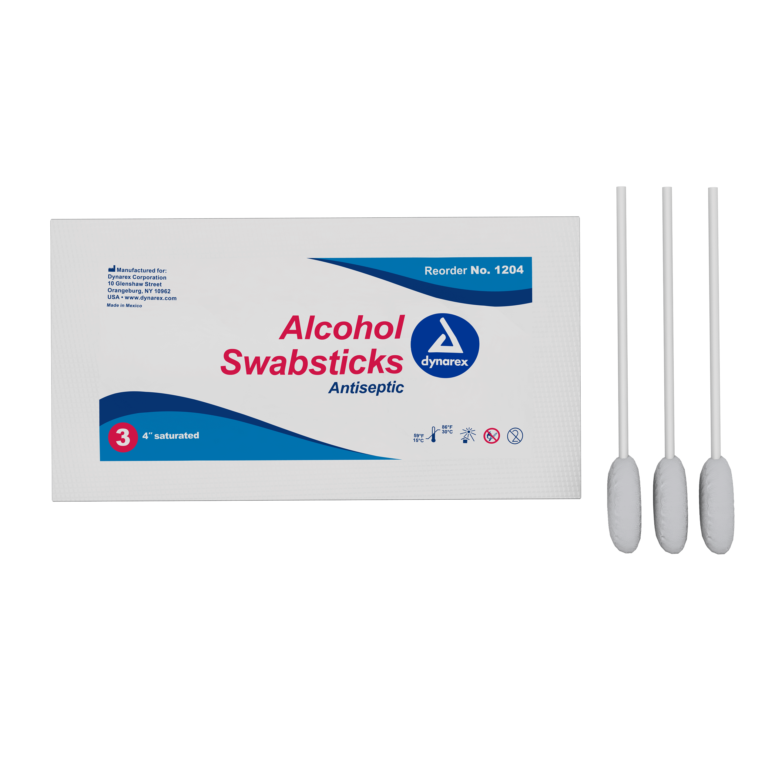 Alcohol Swabsticks- NS 4in – 3 Swabsticks Per Packet