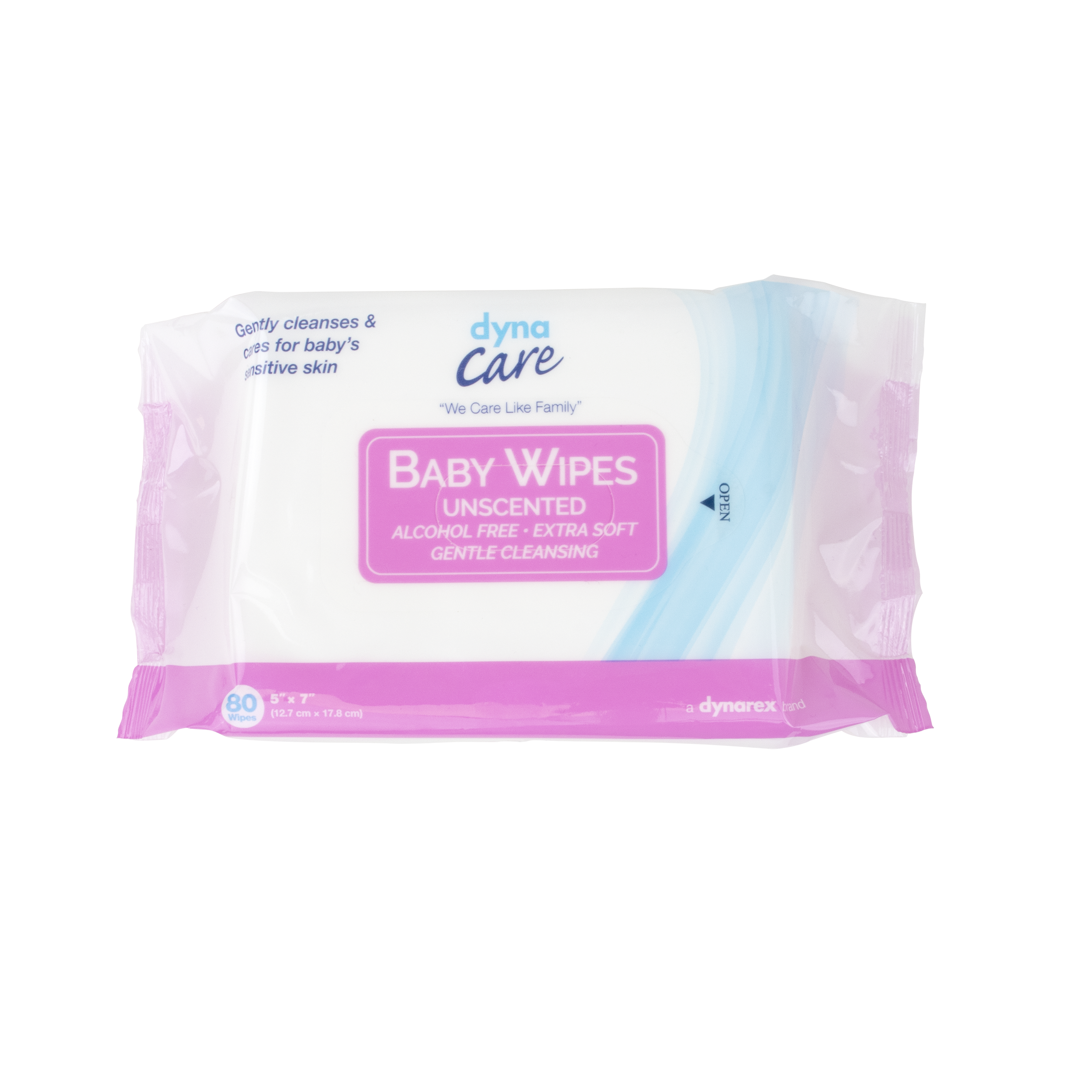 Baby Wipes (Unscented) 5 X 7in – 80 Wipes/resealable Soft Pack