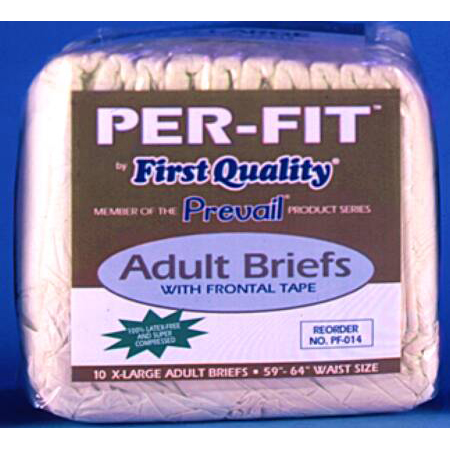 Prevail Per-Fit Adult Briefs, Size X-Large, Full Case of  