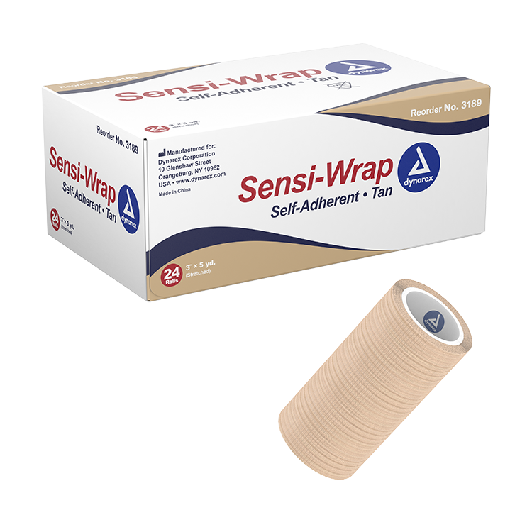 Sensi Wrap, Self-Adherent – 3″ X 5 Yds Tan, Not Made With Natural Rubber Latex