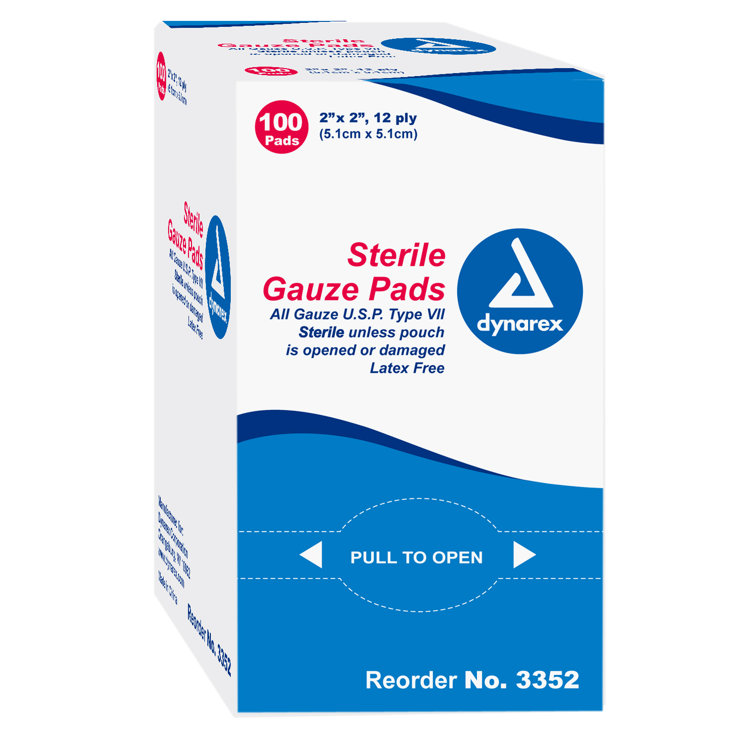 Gauze Pad Sterile 1’s 2″x 2″ 12 Ply