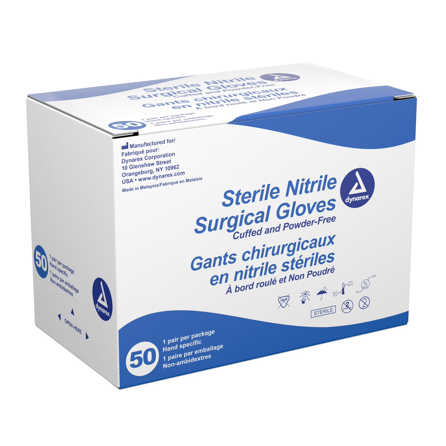 Sterile Nitrile Surgical Gloves- Powder-Free (Pairs) - Size 7.5 ...