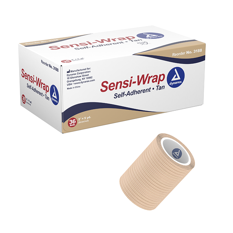 Sensi Wrap, Self-Adherent – 2″ X 5 Yds Tan, Not Made With Natural Rubber Latex