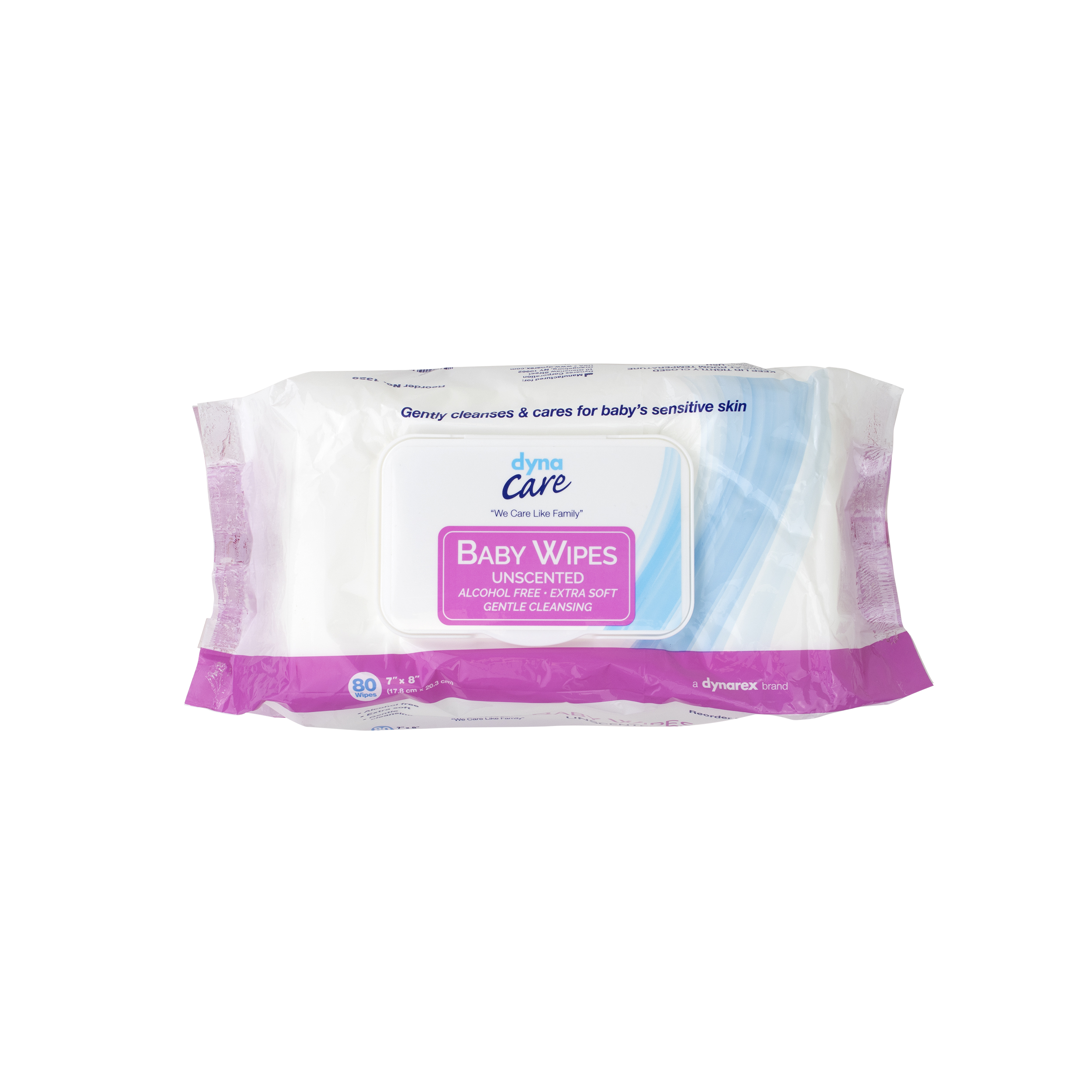 Baby Wipes (Unscented) 7 X 8in – 80 Wipes/soft Pack