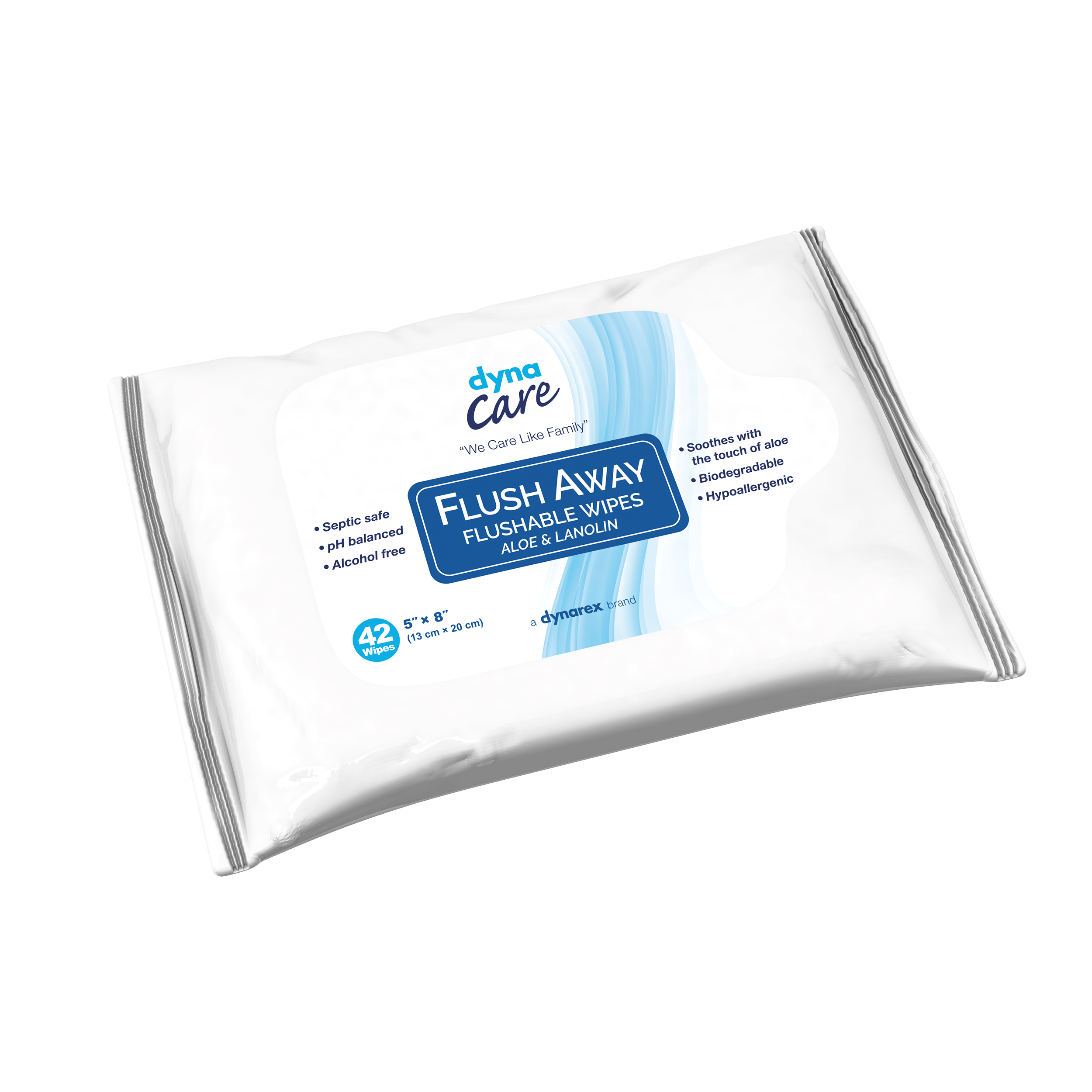 Flushable Wipes (Junior) 5 X 8in – 42 Wipes/soft Pack