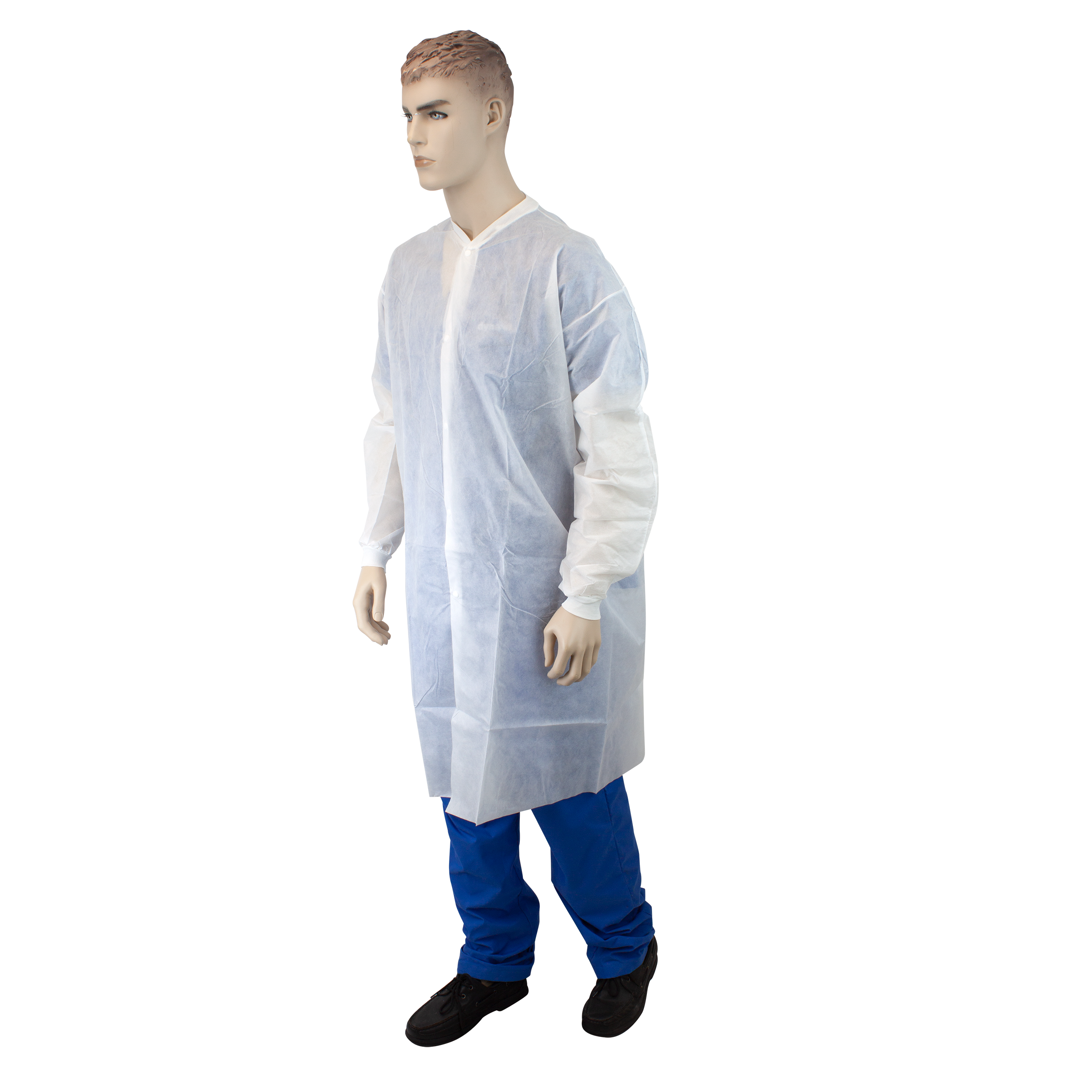 Lab Coat W/out Pockets White, Med.