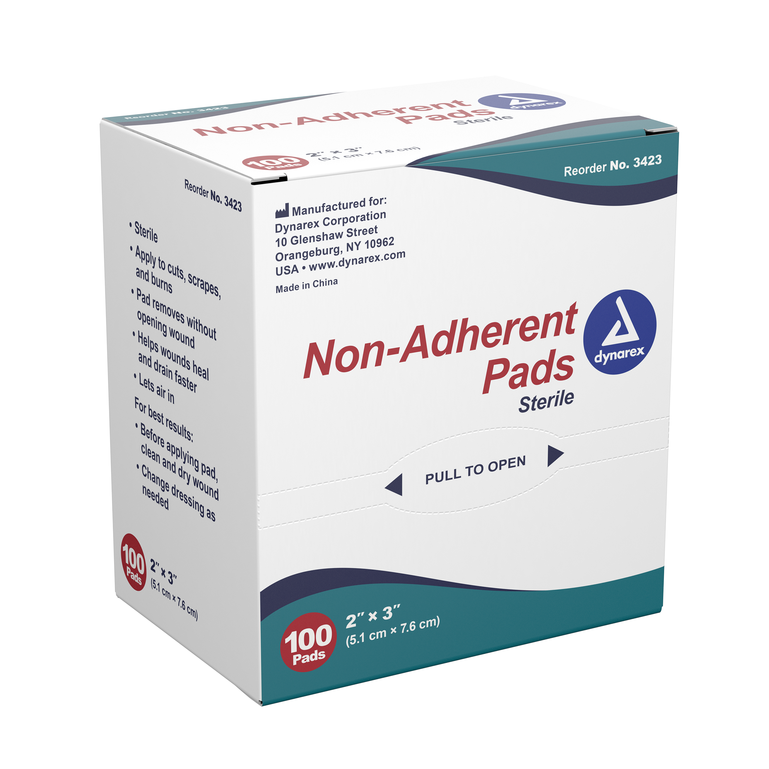Non-Adherent Pads Sterile, 2″ X 3″